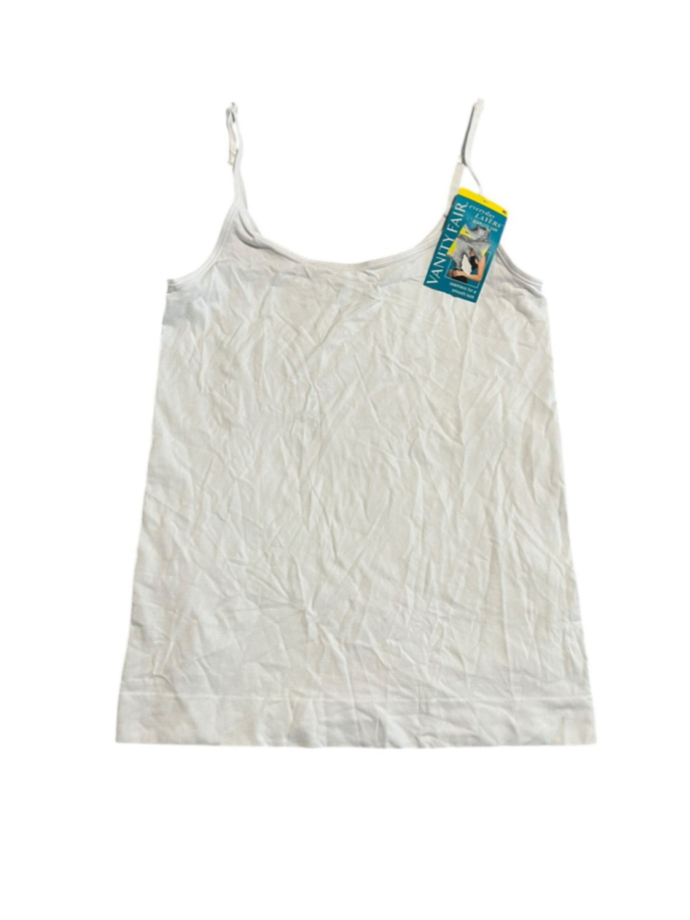 Vanity Fair Camisole Top Womens Medium White Seamless NWT